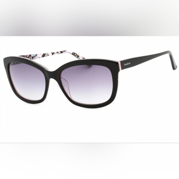 Bebe Stylish Black Sunglasses with Pink Detail And Case BB7228 001 57 - Jet main image 9